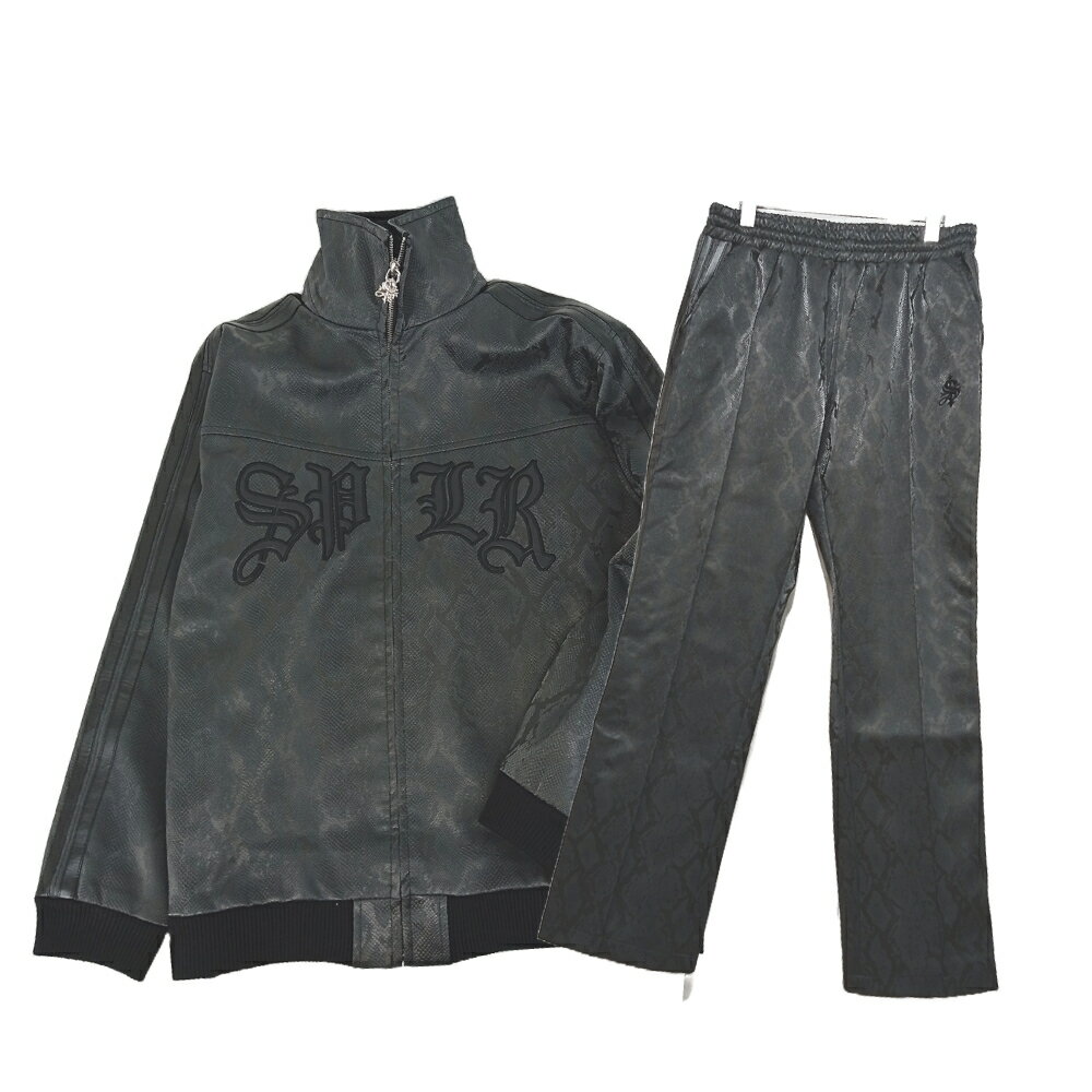 SUPPLIER サプライヤー /PYTHON LEATHER TRACK JACKET /トラックジャケット　セットアップサイズM/L　..