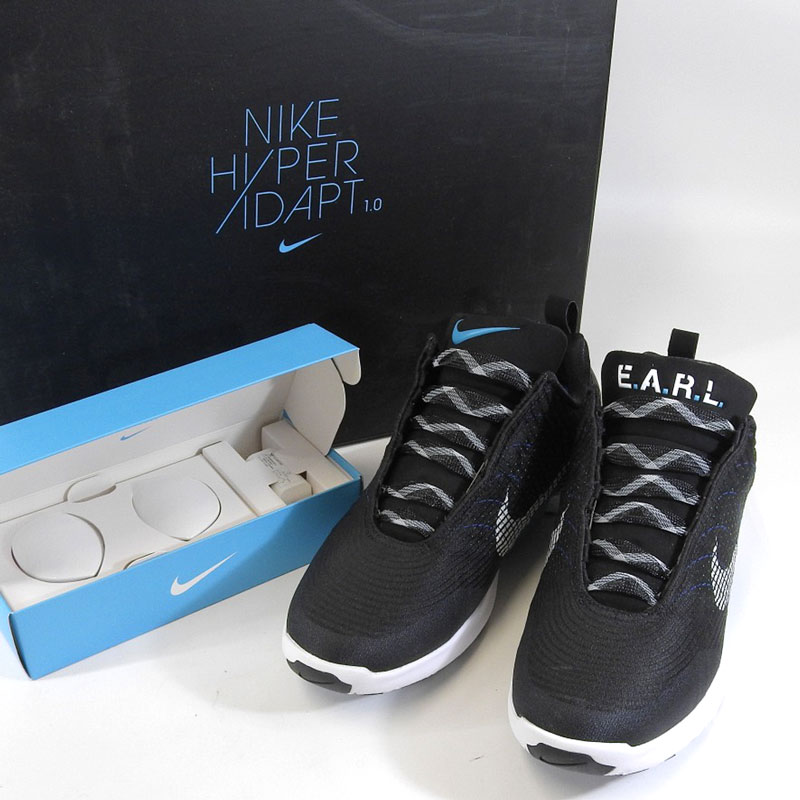 美品 Nike ナイキ HYPER ADAPT I.O JP BLACK WHITE-BLUE LAGOON 28cm AH9389-002 