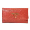 PRADA プラダ 6連 キーケース レザー 赤 レッド 【中古】