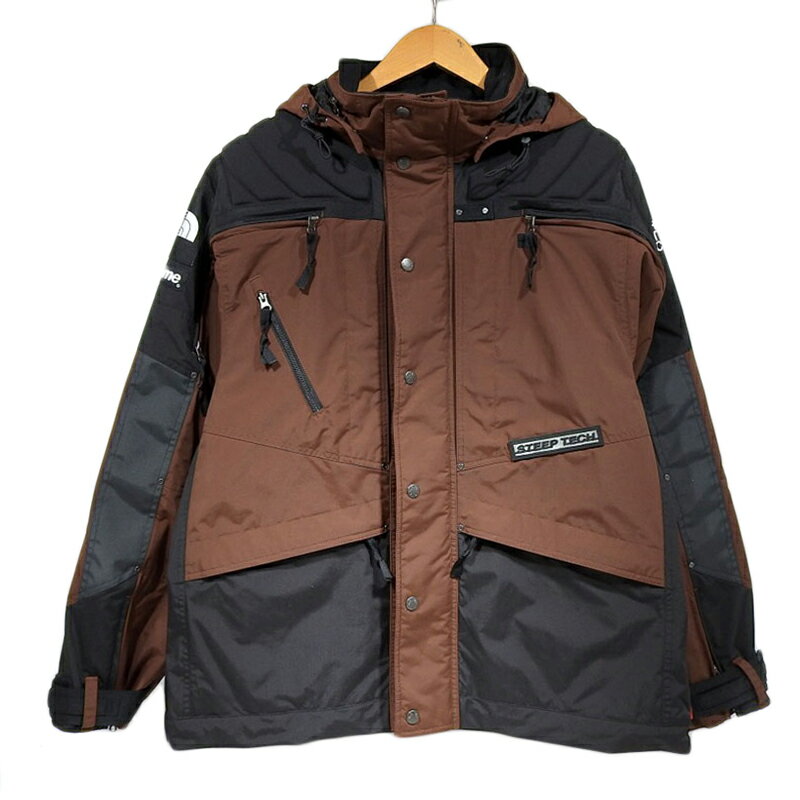 美品 Supreme シュプリーム × THE NORTH FACE ザ ノースフェイス Steep Tech Apogee JKT 22AW ジャケット メンズ 茶 黒 size L NY52203I 