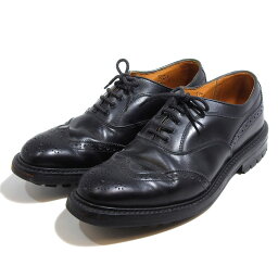 Tricker's トリッカーズ ウイングチップ レザー シューズ メンズ ブラック 【中古】