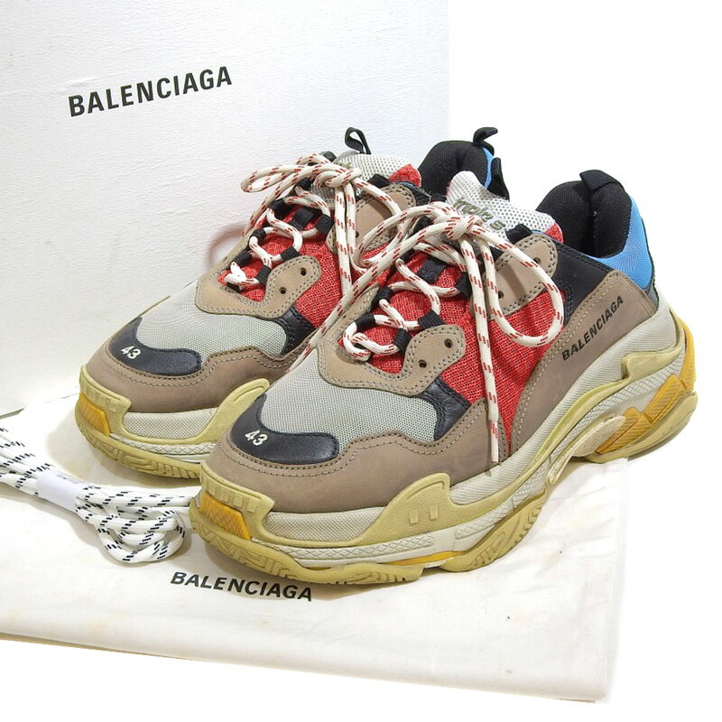 BALENCIAGA バレンシアガ トリプル スニーカー メンズ ブルー レッド ブラック size 28.5cm 533883 