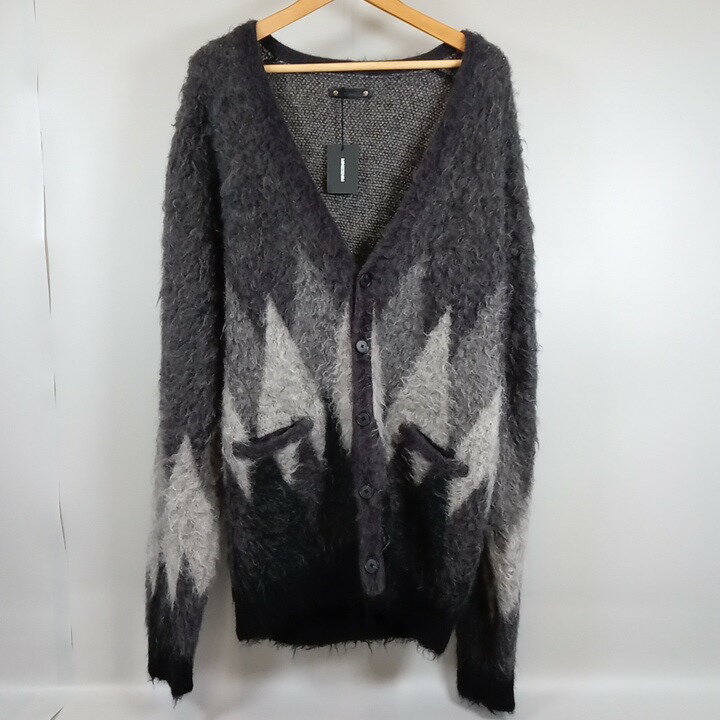 MINEDENIM マインデニム Kid Mohair Argyle Washed Knit Long Cardigan キッド モヘア アーガイル ウォッシュ...