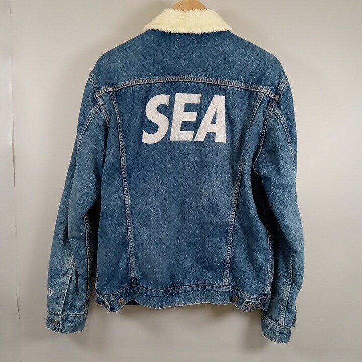 MINEDENIM × WIND AND SEA マインデニム × ウィンダンシー 20AW Denim Boa Jacket デニムボアジャケット メンズ ブルー size 4 20MND-WAS001-86-042 【中古】
