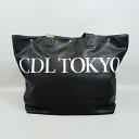 CDL TOKYO シーディーエルトーキョー Faux Leather Travel Bag レザー トラベルバッグ メンズ レディース ブラック 黒 【中古】