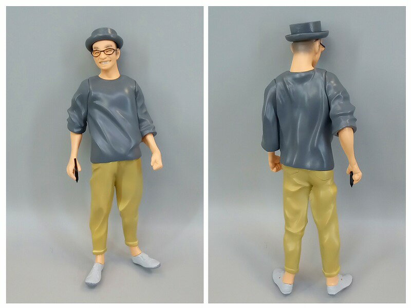 KAIYODO カイヨウドウ ソフビフィギュア ポジティブお絵描きおじさん Certificate of Positive Drawing Uncle Figure 「さいとうなおき×海洋堂」 【中古】