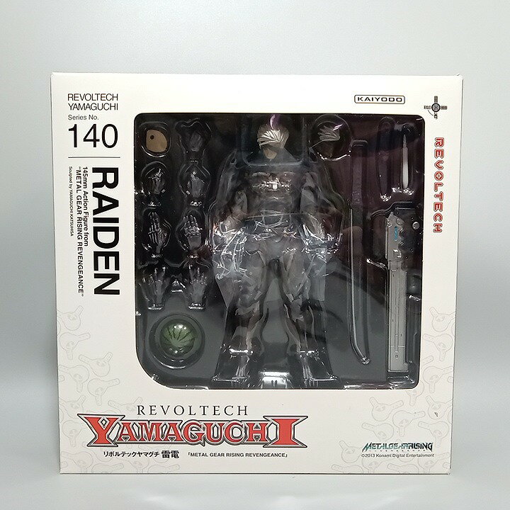 未開封 KAIYODO カイヨウドウ 海洋堂 フィギュア リボルテックヤマグチ No.140 雷電「メタルギア ライジング リベンジェンス」 【中古】