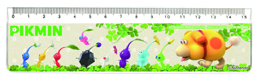 【三菱鉛筆】 ピクミン 　定規　15センチ　DJT15GKPKS