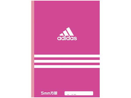 【三菱鉛筆】アディダス　ノート　ピンク　B5　学習帳　　A01-200H5