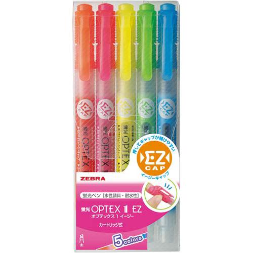 Rakuten - 【ゼブラ】蛍光ペン　蛍光オプテックス1 EZ　5色セット