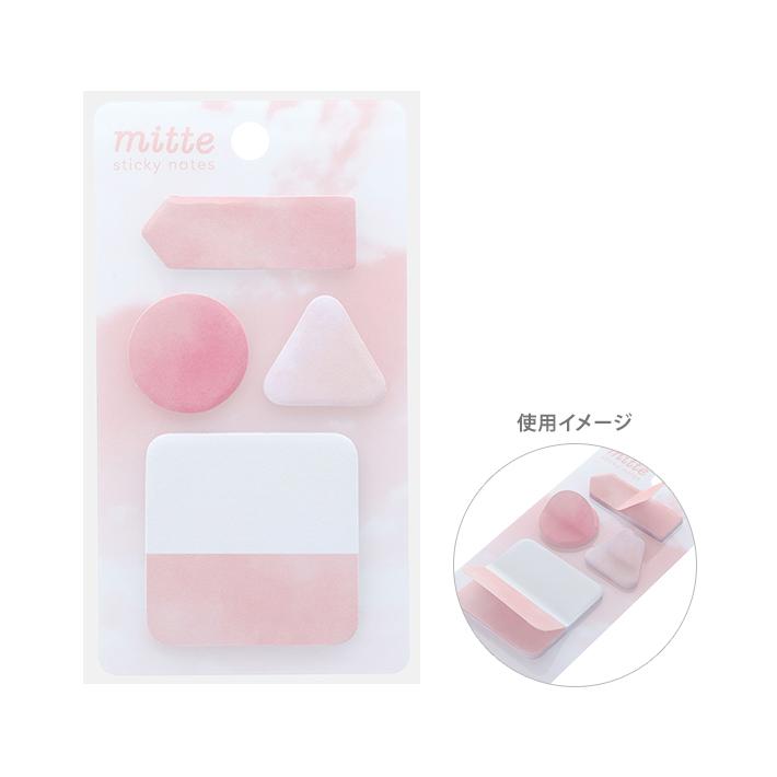 Label Paper - 【サンスター文具】mitte　ミッテ　付箋　ミルキーピンク　S2841797