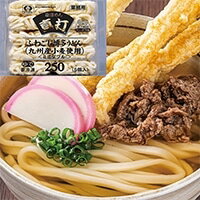 ふわっとした口当たりと麺中心の粘りがある食感が特長です　【冷凍】「真打」ふわごし博多うどん(九州小麦使用) 250G　5食入 (シマダヤ/和風調理品/うどん) 業務用