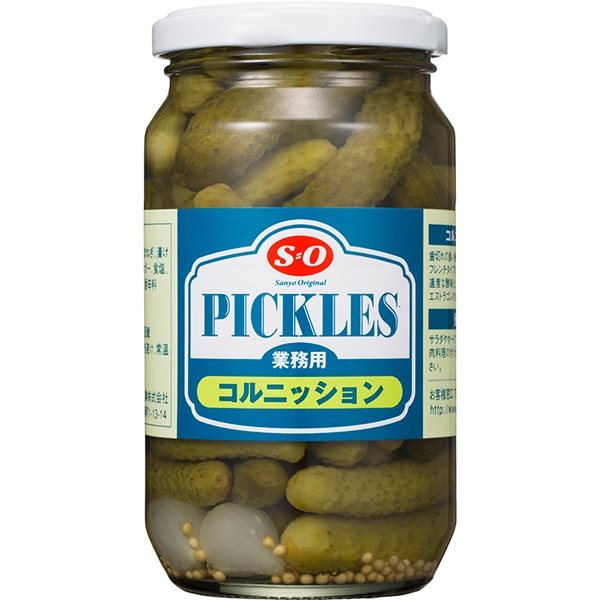 満店プロ市場の【常温】コルニッション 350G (讃陽食品工業/農産ビン詰) 業務用｜アングル2