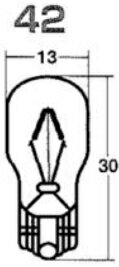 ★スタンレー電気・自動車・トラック用電球★ウェッジベース電球[コーナリング、ストップ/テール、メーター、バック、ウインカー、ライセンスランプ用]定格：12V 15W　ガラス球：T13口金：W2.1×9.5d　入り数：10個