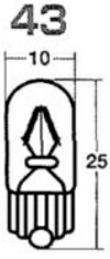 ★スタンレー電気・自動車・トラック用電球★ウェッジベース電球[コーナリング、ストップ/テール、メーター、バック、ウインカー、ライセンスランプ用]定格：12V 5W　ガラス球：T10口金：W2.1×9.5d　入り数：10個