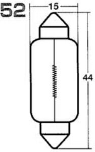 ★スタンレー電気・自動車・トラック用電球★ルームランプ マップランプ用電球定格：24V 20W ガラス球：T15 44口金：S8.5/8.5 入り数：10個