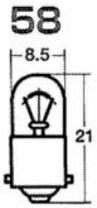 ★スタンレー電気・自動車・トラック用電球★パネル メーター用電球定格：12V 2W ガラス球：T8.5口金：BA9s 入り数：10個
