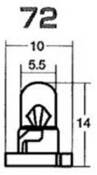��������졼�ŵ�����ư�֡��ȥ�å����ŵ���ߥ˥��奢�ŵ���ʡ�14V 2W�����饹�塧T5.5���⡧�ͥ������å����������10��