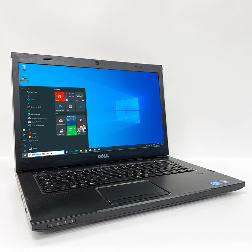 Webカメラ付き 訳あり・中古ノートパソコン Windows 10 中古パソコン DELL Vostro 3550 第2世代 Core i5 2430M 2.4GHz 4GB HDD 320GB 無線LAN DVDドライブ Windows10 64ビット OFFICE付き