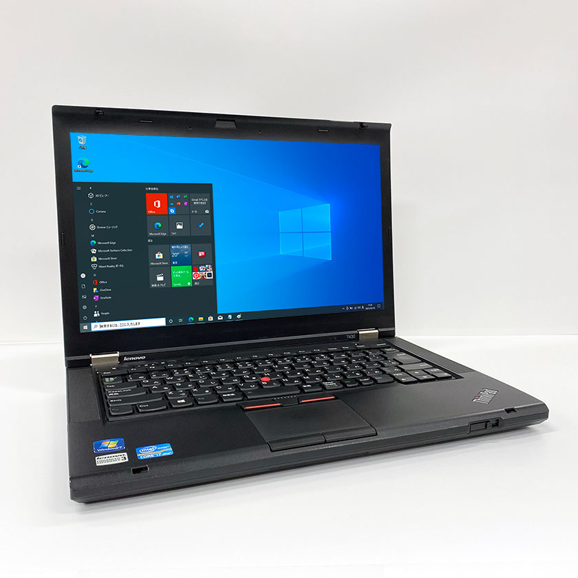 中古ノートパソコン Windows 10 テンキー付き 中古パソコン Lenovo ThinkPad T430 第3世代 Core i7 3520M 2.9GHz 8GB 新品SSD 120GB 無線LAN DVDドライブ Windows10 64ビット OFFICE付き