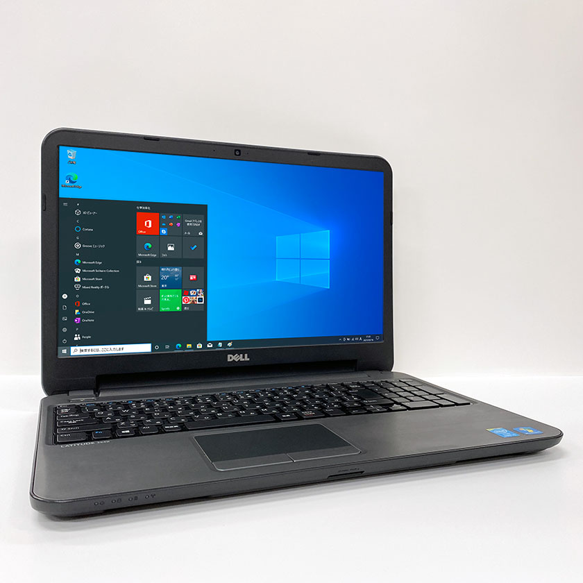 Webカメラ付き 中古ノートパソコン Windows 10 テンキーなし 中古パソコン Dell Latitude 3540 第4世代 Core i5 4200U 1.6GHz 8GB 新品SSD 120GB 無線LAN DVDドライブ Windows10 64ビット OFFICE付き