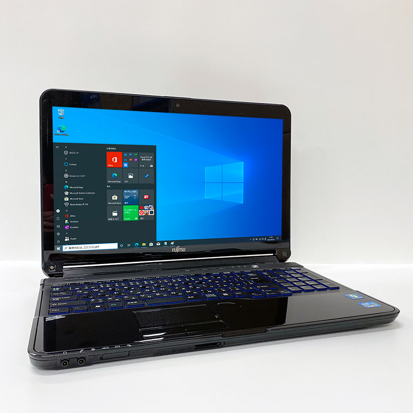 Webカメラ付き 訳あり・中古ノートパソコン Windows 10 テンキー付き 中古パソコン FUJITSU LIFEBOOK AH77/H 第3世代 Core i7 3610QM 2.3GHz 8GB HDD 1TB 無線LAN BDドライブ Windows10 64ビット OFFICE付き