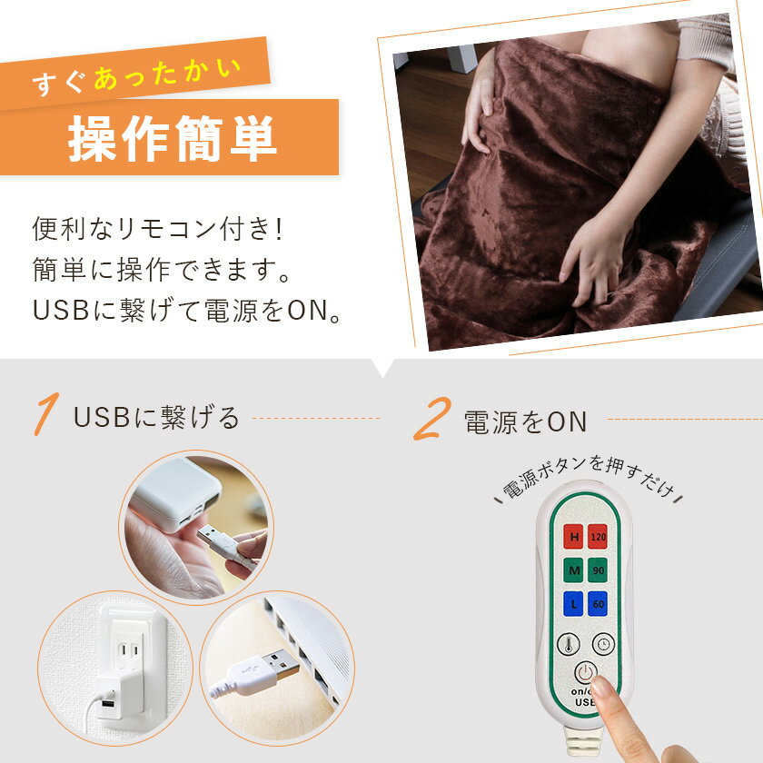 電気毛布 ひざ掛け 洗える 掛け 敷き タイマー 付き usb 電気ブランケット 肩かけ 足 暖房器具 オフィス テント泊用 省エネ 電気 毛布