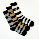 トイズマッコイ TOYS McCOY TMA2535 3-PACK BORDERED BOOTS SOCKS ボーダーブーツソックス 靴下