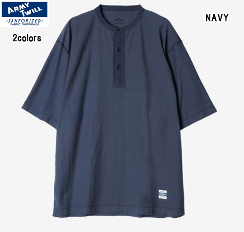 Military - アーミーツイル ARMY TWILL AM-2513010 Back Jersey Sleeping Half Sleeve Shirt スリーピングシャツ　ヘンリーネック