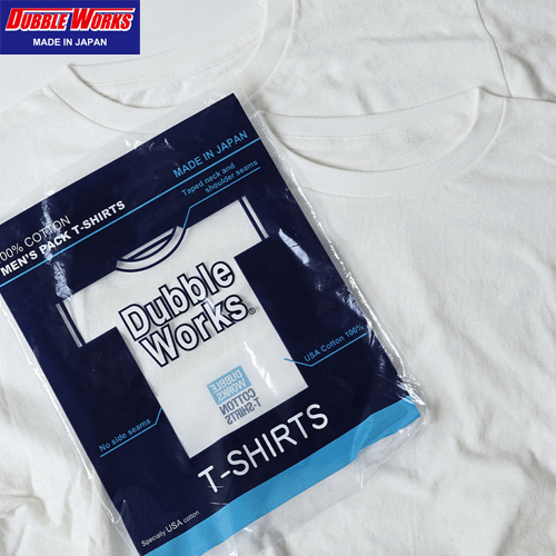 Short Sleeves - ダブルワークス DUBBLE WORKS 33005PK 5.4oz RECYCLED COTTON 2PACK TEE リサイクルコットン　半袖　Tシャツ