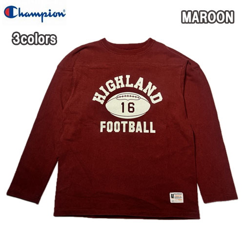 チャンピオン CHAMPION C3-E413 LONG SLEEVE FOOT BALL T-SHIRT TRUE TO ARCHIVES フットボールTシャツ