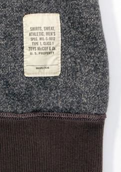 トイズマッコイ TOYS McCOY TMC2374 McHILL SPORTS WEAR BLACK MIX SWEAT SHIRT "TOYS McCOY" スウェット　カットソー