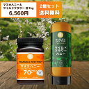 ギフト・お試しに最適 送料無料 マヌカハニー & 蜂蜜 送料無料 MGO70+ 500g x ワイルドフラワーハニー 500g セット 非加熱 Manuka D...