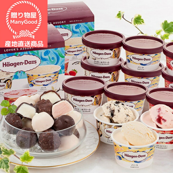 (送料無料) ハーゲンダッツ＆チョコアイスボール 詰合せ お中元 出産祝い 内祝 お返し お土産 夏季限定 スイーツ ギフト 帰省土産 お盆 御供 お取り寄せ ご褒美【メーカー直送商品】のサムネイル