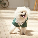 クーポン配布中 【 小型犬用 】 犬 服 タキシード モスグリーン フォーマル ジャケット ストライプ 蝶ネクタイ ウエディング 結婚式 フォーマル リングドッグ コスプレ お祝い 前撮り マジックテープ留め チワワ ポメラニアン トイプードル F046 犬服 3