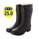 25.0cm ブラック キッズ 防水防寒ブーツ ロング レインブーツ ファー付き 長靴 雨靴 完全防水 耐候性 屈曲性 防滑底 3E 幅広 黒 ブラック 25.0cm xm_24062