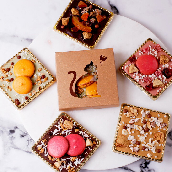 プチギフト お菓子 かわいい チョコ 個包装 チョコ カレ・ド・マンデアン 1個入 チョコレート ナッツ フルーツ ショコラ おしゃれ 可愛い 猫 ねこ 映える...
