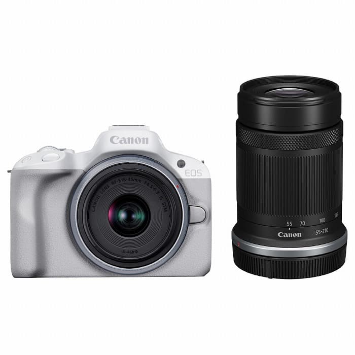 樂天商城 - 《新品》 Canon (キヤノン) EOS R50 ダブルズームキット ホワイト[ ミラーレス一眼カメラ | デジタル一眼カメラ | デジタルカメラ ]【KK9N0D18P】