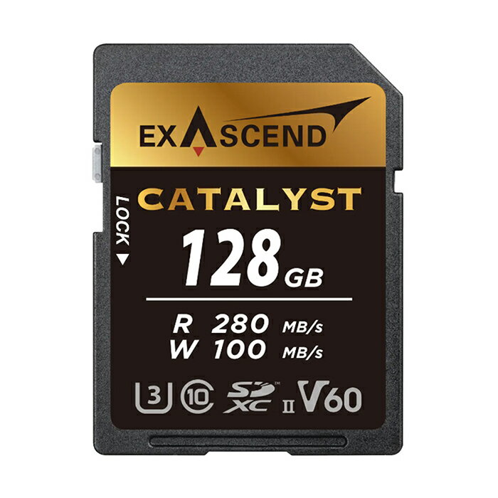 《新品アクセサリー》 EXASCEND (エグザセンド) Catalyst SDXC 128GB UHS-II V60 EX128GSDV60【KK9N0D18P】