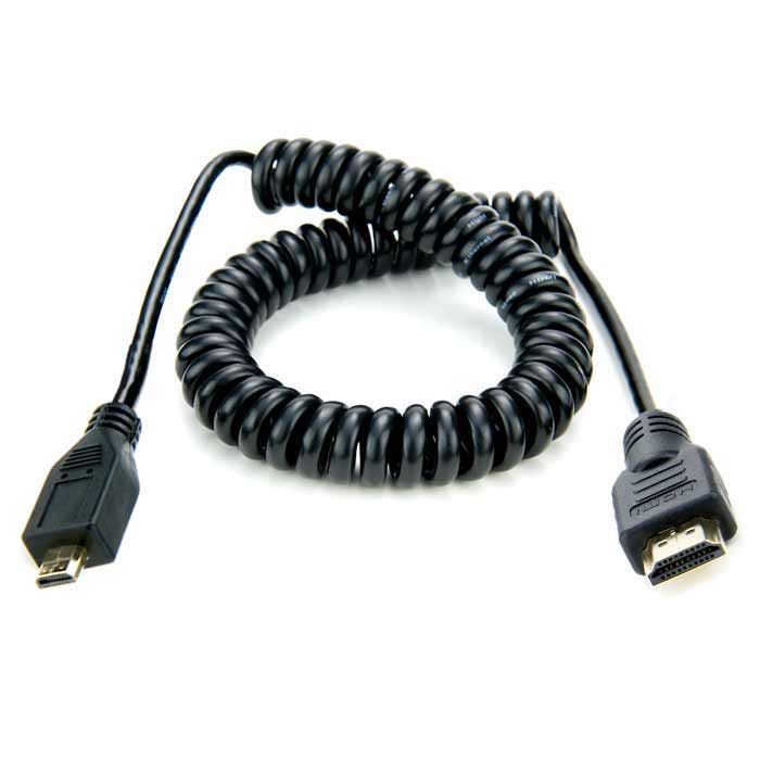 《新品アクセサリー》 ATOMOS (アトモス) 1 x coiled micro HDMI to full HDMI Cable (50cm-65cm)【KK9N0D18P】