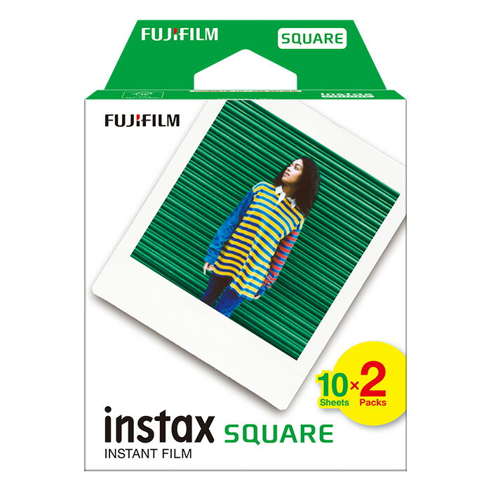 《新品アクセサリー》 FUJIFILM (フジフイルム) スクエアフォーマットフィルム instax SQUARE 2パック※こちらの商品はお1人様1点限りとさせていただきます。【KK9N0D18P】