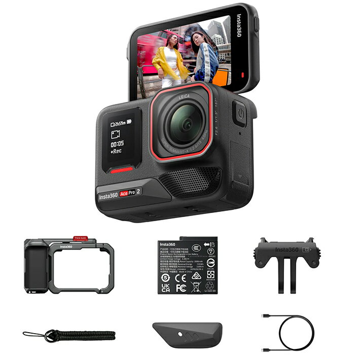 《新品》Insta360 (インスタサンロクマル) Ace Pro 2 シングルバッテリー ストリート撮影キット ダークグレイ CINSBBGA-ACEPRO242【KK9N0D18P】