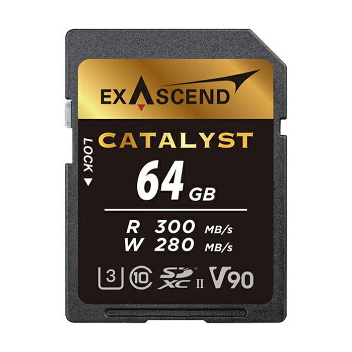 《新品アクセサリー》 EXASCEND (エグザセンド) Catalyst SDXC 64GB UHS-II V90 EX64GSDU2【KK9N0D18P】