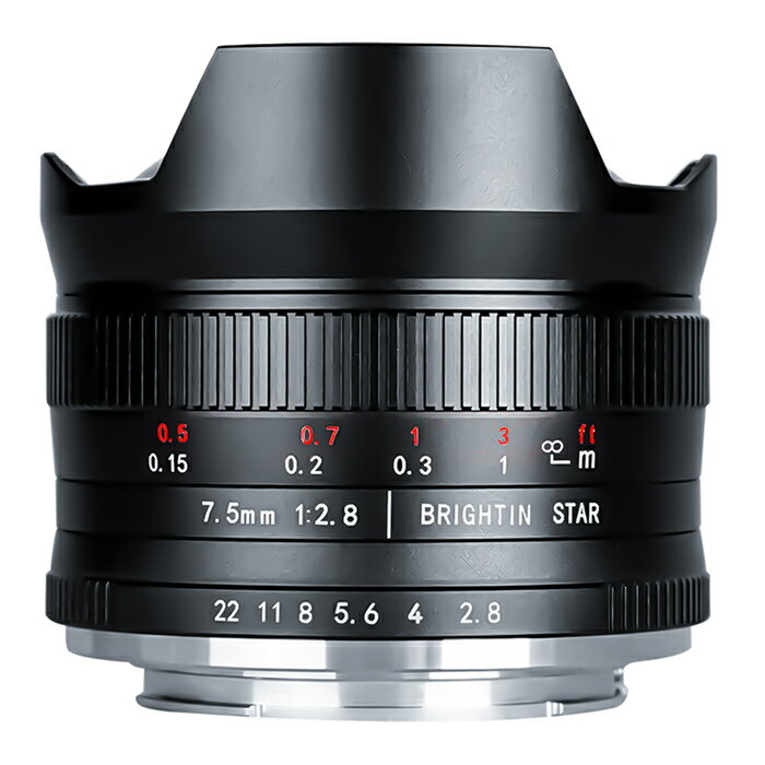 《新品》 BRIGHTIN STAR (ブライティンスター) MF 7.5mm F2.8 (マイクロフォサーズ用)[ Lens | 交換レンズ ]【KK9N0D18P】