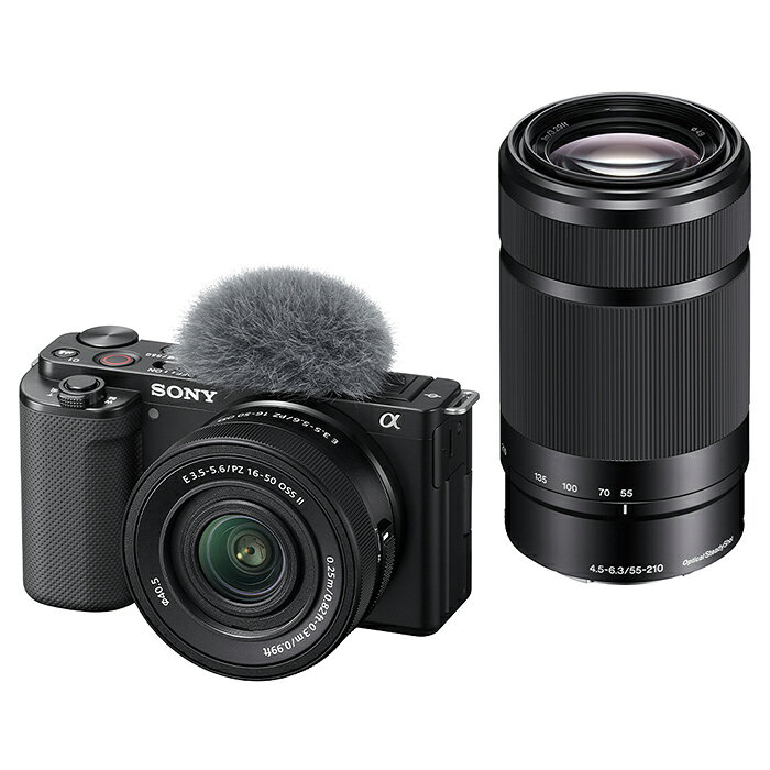 《新品》SONY (ソニー) VLOGCAM ZV-E10 ダブルズームレンズキット ZV-E10X B ブラック[ ミラーレス一眼カメラ | デジ…