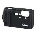 《新品アクセサリー》 Nikon (ニコン) シリコンジャケット CF-CP3 ブラック〔対応機種: W300〕【KK9N0D18P】 カメラケース