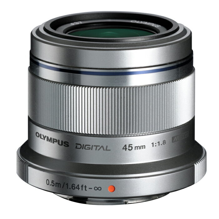 《新品》 OLYMPUS オリンパス M.ZUIKO DIGITAL 45mm F1.8 シルバー マイクロフォーサーズ [ Lens | 交換レンズ ]〔レンズフード別売〕【KK9N0D18P】