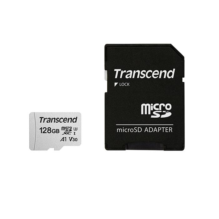 《新品アクセサリー》 Transcend (トランセンド) microSDXCカード 128GB V30 UHS-I U3A1 (TLC) TS128GUSD300S-A ［SD変換アダプタ付属］【KK9N0D18P】