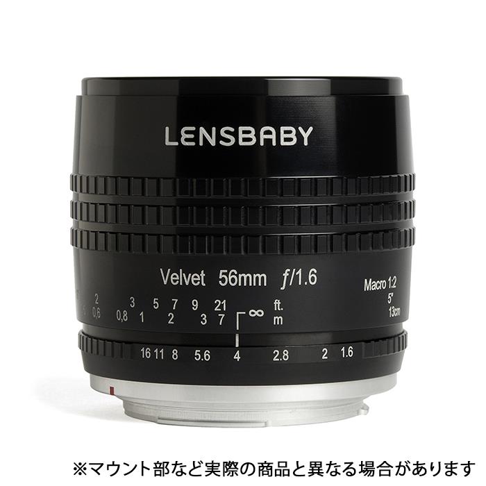 《新品》 Lensbaby (レンズベビー) Velvet 56 56mm F1.6 ソフト (キヤノンEF用) ブラック 