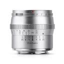 《新品》 銘匠光学 (めいしょうこうがく) TTArtisan 50mm F1.2 C (フジフイルムX用) シルバー Lens 交換レンズ 【メーカー2年保証商品】【KK9N0D18P】〔メーカー取寄品〕